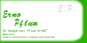 erno pflum business card